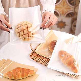 Set 100 Túi Giấy Kraft Đựng Bánh Mì Sandwich Chống Dầu Mỡ