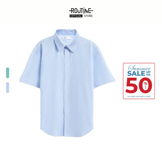 Áo Sơ Mi Nam Tay Ngắn Kẻ Sọc Form Loose - Routine 10S25SHS017