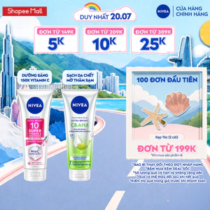 Serum Dưỡng Thể NIVEA 10 Super Vitamins & Skin Foods Sáng Da/Vitamin Extra Bright C&AHA Dưỡng Sáng (300ml) - 93824/99197