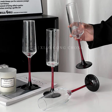 Phong Cách Châu Âu Thanh Đỏ Thủy Tinh Champagne Hộ Gia Đình Cao Cấp Sáng Tạo Pha Lê Thủy Tinh Rượu Vang Đỏ Cốc Cặp Ly Rượu Lấp Lánh Ly Pha Lê Chịu Nhiệt Thủy Tinh Champagne Thủy Tinh Rượu Vang Đỏ Cốc 