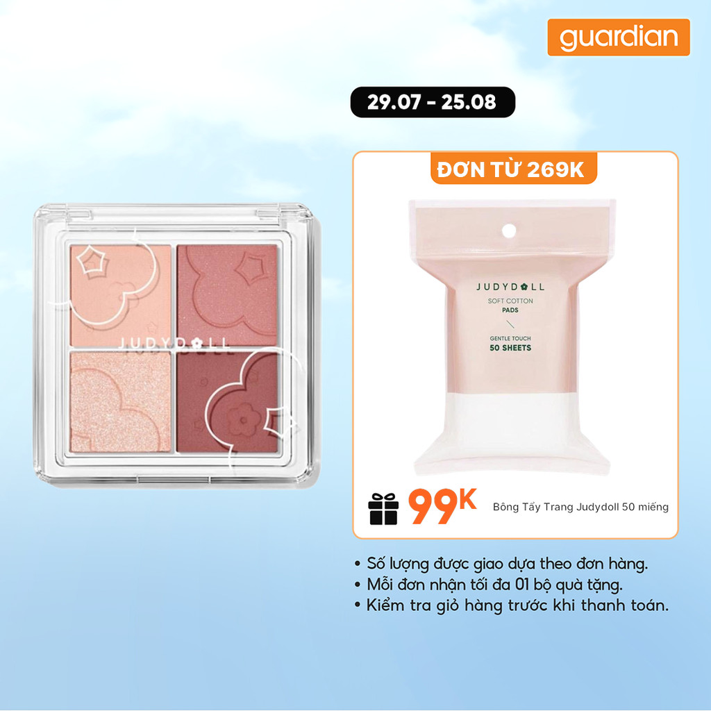 Phấn Mắt Judydoll 4 Ô Ngọt Ngào Tươi Trẻ 5.2g | Guardian Việt Nam