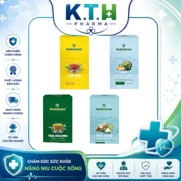 [COMBO 5 HỘP] Trà Tâm Châu Túi Lọc 50g - Trà Đen / Atiso / Oolong / Atiso Gừng