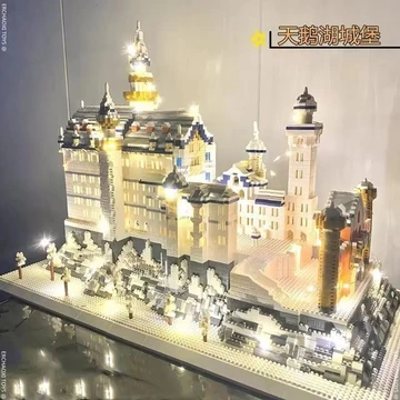 Mô hình xây dựng lâu đài Hồ Thiên Nga VN, Tương thích với Lego, Độ cứng cao hơn, Khối xây dựng hạt nhỏ, Quà tặng Unisex, Đôrêmon, Lego 1 mét, Rồng nhỏ, Bầu trời đầy sao, Lego 1 mét, Rồng nhỏ, Đồ chơi 