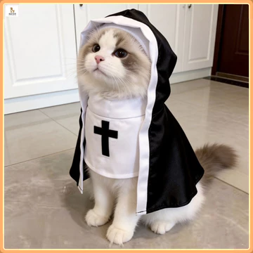 Quần áo thú cưng, mèo chụp ảnh chó quần áo buồn cười, quần áo nữ tu con chó, mèo ~ phổ biến nữ tu áo, chó thở hài hước cosplay chụp ảnh props, áo nhỏ và vừa