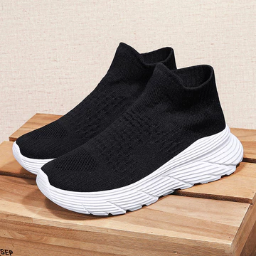 Phong Cách Giày Cặp Đôi Bay Đan Tất Giày Thoáng Khí Nhẹ Slip-On Giày Lưới Giày Thể Thao Thông Thường Giày Thể Thao Nhẹ Giày Đi Bộ Thoáng Khí Bao Giày Chân Giày Lười