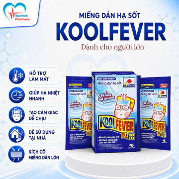 TTBYT Miếng Dán Hạ Sốt Koolfever Dành Cho Người Lớn Traphaco - Hỗ trợ Hạ Sốt Nhanh, Mát Da, Giảm Nhiệt, Kích Cỡ Lớn