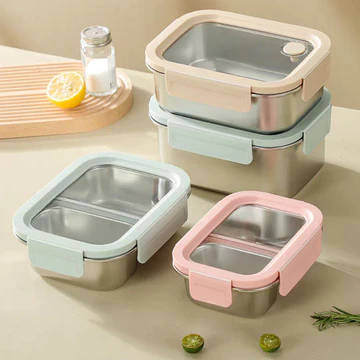 Hộp đựng thực phẩm bằng thép không gỉ 316 dùng cho tủ lạnh gia đình, hộp giữ thực phẩm tươi và làm mát thực phẩm cấp thực phẩm, hộp đựng trái cây.