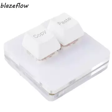 Bàn phím dán sao chép BLAZEFLOW, Công tắc đỏ Acrylic Bàn phím mini 2 tùy chỉnh, Phụ kiện bàn phím Bàn phím cơ Type-c Bàn phím giao diện 2 phím Trò chơi bàn phím mini
