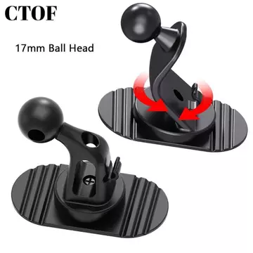 Giá đỡ điện thoại di động CTOF, Giá đỡ điện thoại ô tô đầu bi 17mm giữ an toàn, Giá đỡ nhãn dán xoay 360 độ di động trên ô tô Giá đỡ điện thoại di động trên ô tô Đồng hành lái xe