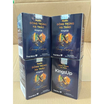Nước Đông Trùng Hạ Thảo KingsUp - Tăng Cường Đề Kháng, Tốt Cho Tim Mạch và Huyết Áp - Bổ Sung năng Lực - Hộp 4 lọ