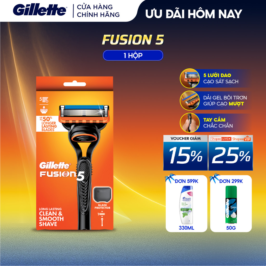 Dao Cạo Nam/Lưỡi Dao Cạo GILLETTE Cao Cấp 5 lưỡi Fusion 5