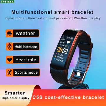 C5S Vòng Tay Thông Minh Đo Nhịp Tim Huyết Áp Bước Theo Dõi Giấc Ngủ Thể Dục Vòng Tay Thể Thao Đồng Hồ Thông Minh