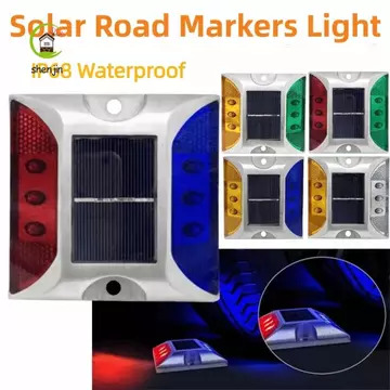 Đèn LED mặt đất SHENJIN, Đèn chiếu sáng ngoài trời bền bỉ Đèn đinh tán đường năng lượng mặt trời, Đèn gai năng lượng mặt trời di động hai mặt tiết kiệm năng lượng mặt trời chạy bằng năng lượng mặt trờ
