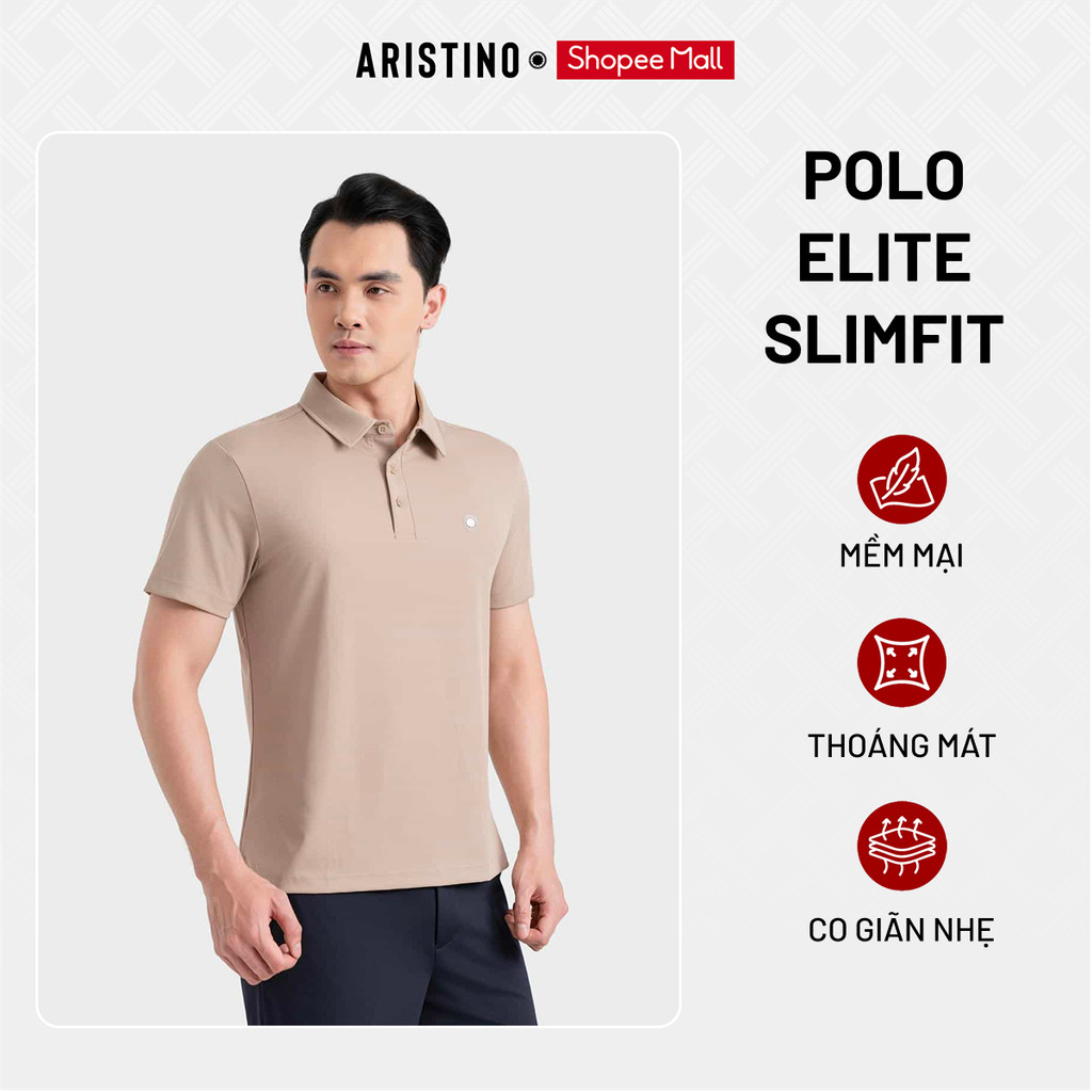 Áo Polo Nam Aristino Cao Cấp, Thiết Kế Thanh Lịch, Form Chuẩn, Chất Liệu Thoáng Mát APS610EDP01