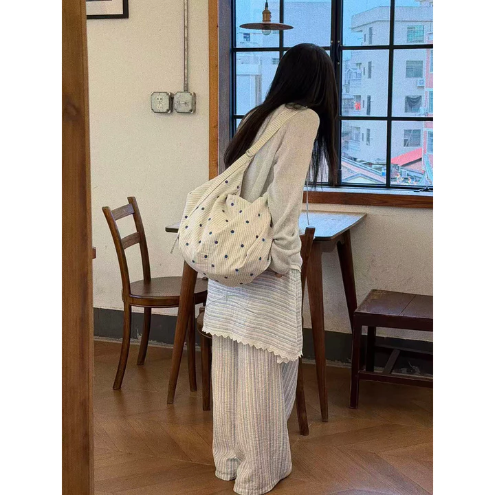 Women's Korean-Style Canvas Handbag – Large, Mini, for Work – 4