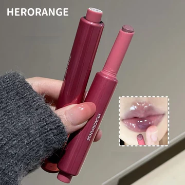 HERORANGE Son bóng Son bóng dạng nén màu rắn ánh nhũ mịn màu đẹp tạo cảm giác sang trọng tán mượt
