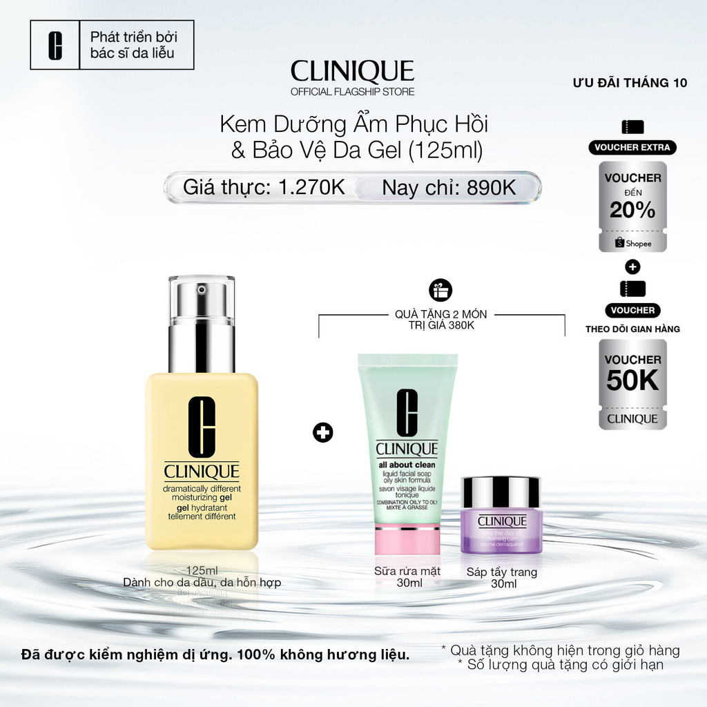 Kem dưỡng ẩm cân bằng Clinique Dramatically Different Moisturizing 125ml (Gel - Lotion - Jelly)