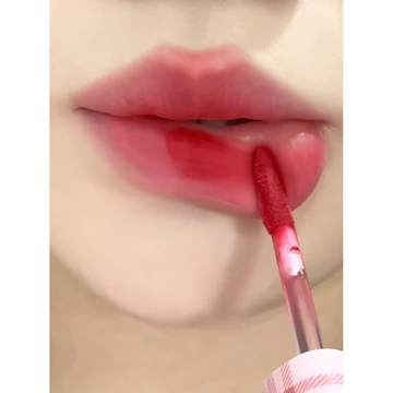 Môi Đỏ Răng Trắng Cảm Thấy Tuyệt Vời!Mukeshi Hai Đầu Lip Glaze w9 Tông Màu Lạnh Táo Đỏ Raspberry Son Môi Màu Đỏ Son Môi Dầu