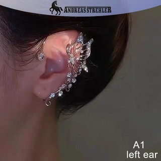 Onetimingfine Thời Trang Lấp Lánh Pha Lê Tai Không Kẹp Bông Tai Thanh Lịch Kẹp Tai Cho Nữ Tinh Tế Vòng Đeo Tai Trang Sức Cưới VN
