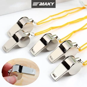 Newwellknownepic Kim Loại Còi Trọng Tài Thể Thao Bóng Bầu Dục Thép Không Gỉ Còi Bóng Rổ VN