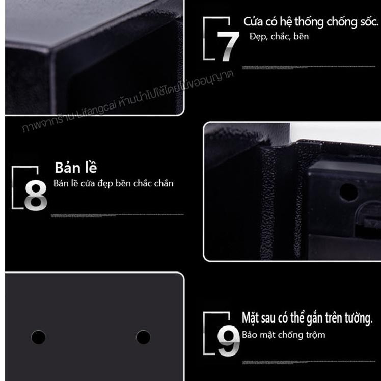 Két Sắt Mini Khóa Điện Tử Chống Cháy Độ Bảo Mật Cao BB-360 Siêu Tiện Lợi Két sắt mini khoá điện tử 17E, có khe đút tiền,