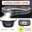 Đèn pin đội đầu siêu sáng cảm ứng bằng tay 1 bóng LED, chống thấm nước IPX6, đèn đeo trán cảm biến pin trâu
