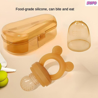 Đồ chơi silicon cắn cho bé, thức ăn cho bé cắn trẻ em phụ gia thực phẩm túi trái cây silicone răng hàm dây đeo phụ cắn, không chứa BPA