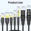 Cáp Âm Thanh Chuyên Nghiệp BTM 1 4 Chân Đến Xlrs Nam Nữ 1 5m Vàng Veneered Khớp Nối Polyamide Plaited Cho Khuấy Gu