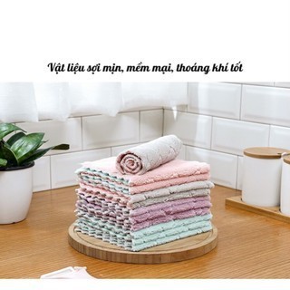 [Combo] Khăn lau bếp đa năng 2 mặt siêu thấm nước , kích thước 13x21cm