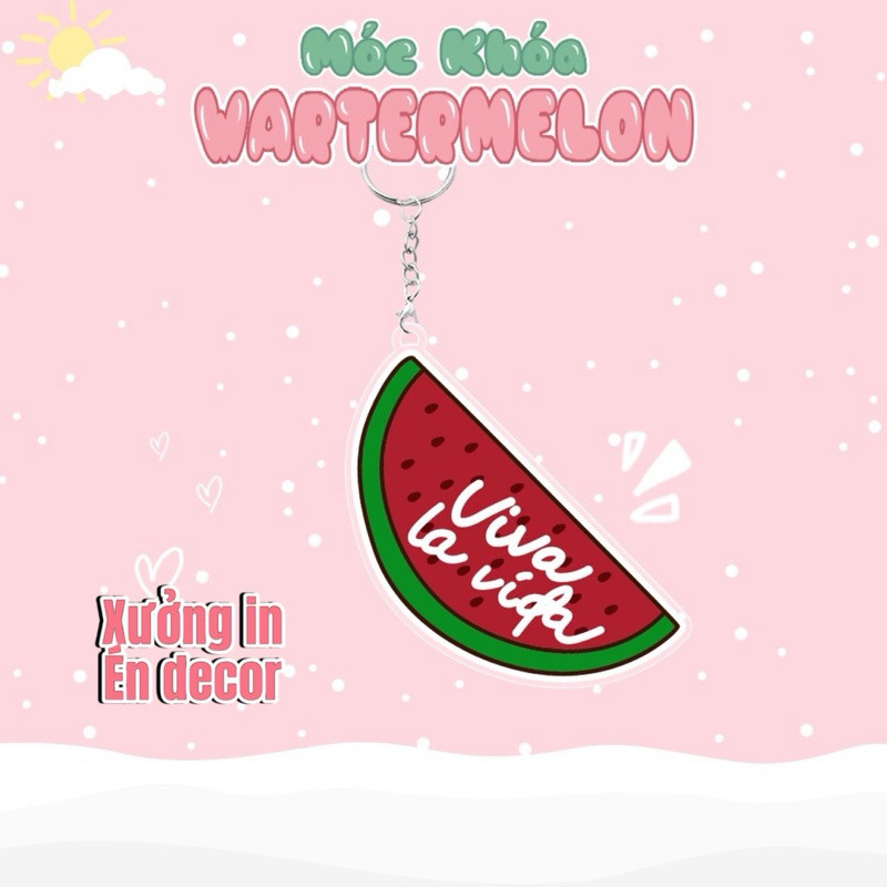 Móc khoá dưa hấu cute -watermelon- Phim Dưa hấu lấp lánh- Sango