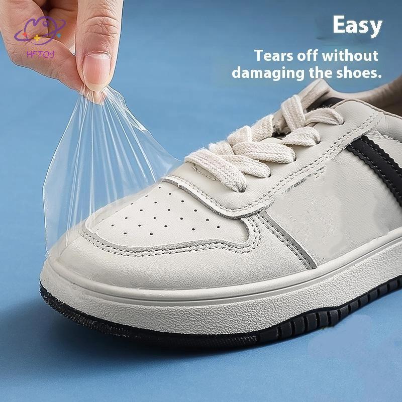 HFTOY 30 / 90 Miếng Dán Đi Mưa Mũi Giày Phim Trong Suốt Loại Bỏ Vết Bẩn Chống Mài Mòn Miếng Dán Giày Chống Thấm Nước ~