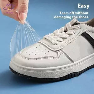 HFTOY 30 / 90 Miếng Dán Đi Mưa Mũi Giày Phim Trong Suốt Loại Bỏ Vết Bẩn Chống Mài Mòn Miếng Dán Giày Chống Thấm Nước ~