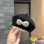 SQ Bow Tie Baby Beret Vải Mềm Thích Hợp Cho Bé Khoảng 10 Tháng Đến 4 Tuổi Mũ Đan