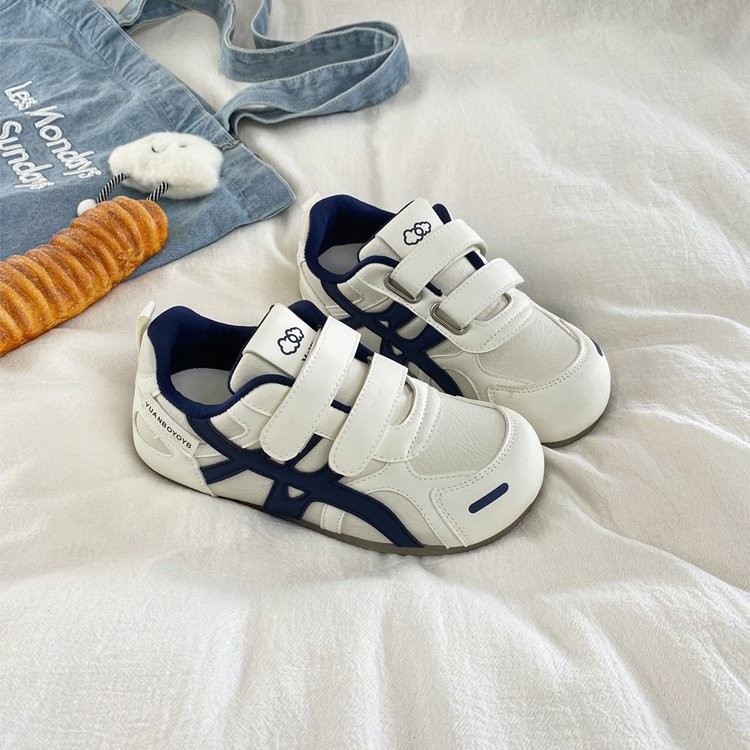 Thời Trang Velcro Ngón Chân Tròn Dễ Thương Đế Dày Sinh Viên Giày Thể Thao Mùa Thu Phong Cách Mới Mặc Hàng Ngày Chống Trơn Trượt Chống Mài Mòn Nhẹ Thể Thao Sneake