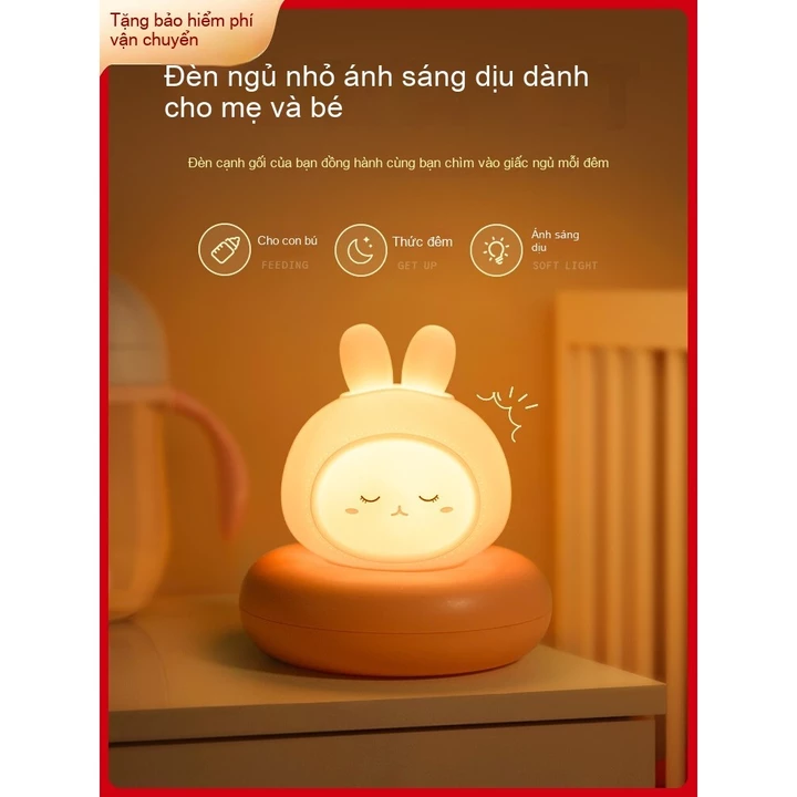 Đèn ngủ nhỏ dễ thương đèn ngủ phòng ngủ đèn ngủ cho bé bú bảo vệ mắt trẻ em đèn ngủ nhỏ đèn mặt trăng kèm theo đèn đầu