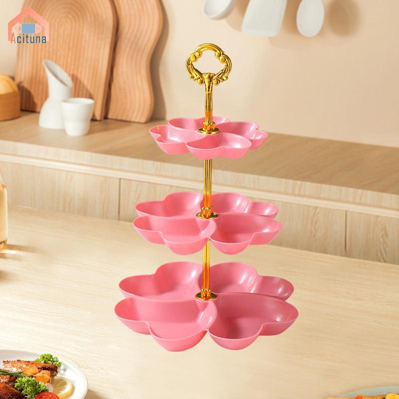 Khay Trái Cây Đế Bánh Ba Tầng Dung Tích Lớn Phục Vụ Món Ăn Khay Đĩa Trang Trí Khay Ăn Nhẹ Cho Nhà Hàng Khách Sạn Nhà