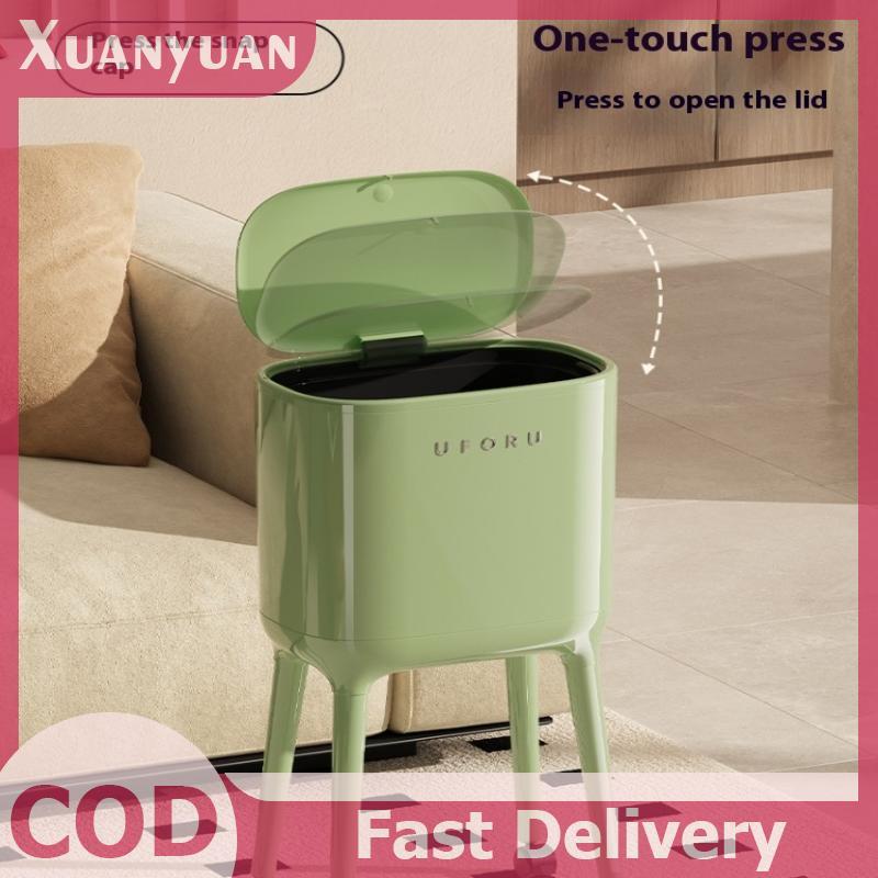 XUAN -Bend thùng rác cao cấp có nắp đẩy mở - Thùng đựng đồ nhà bếp & phòng khách hình bầu dục dung tích lớn, nhựa tại Việt Nam