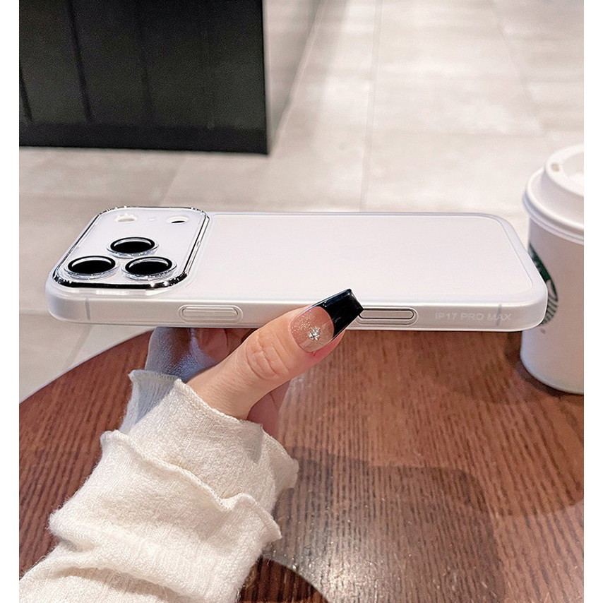 Dành Cho iPhone 17 / 17 Pro / 17 Air / 17 Pro Max Matte Case Silicon Trong Suốt Bảo Vệ Ống Kính Máy Ảnh