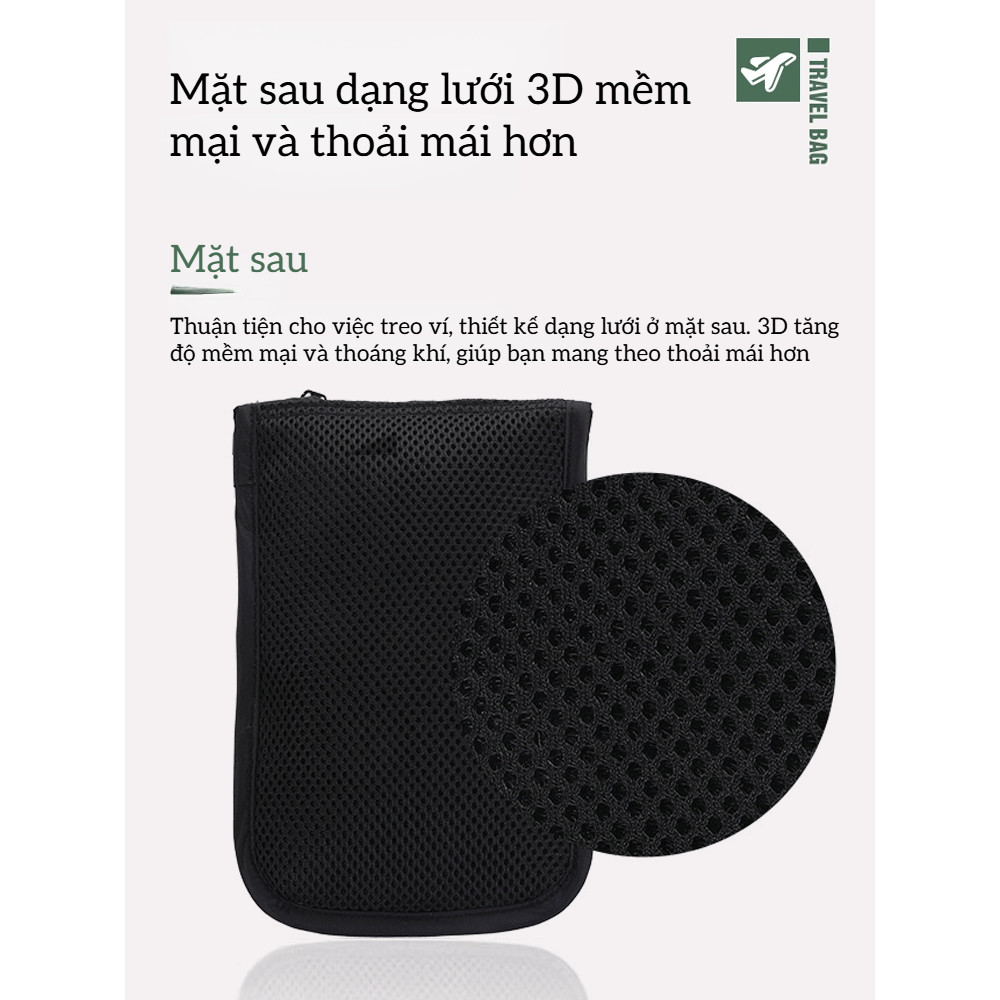 ❤️Túi đựng tài liệu đa chức năng và nhẹ hộp đựng hộ chiếu du lịch túi đựng điện thoại di động túi đeo chéo