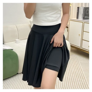 55cm Cao Cấp Lông Tơ Xếp Ly Nửa Đầu Gối Váy Nữ Bên Trong Lót Quần Short Thời Trang Vũ Công Quần Áo Mặc Hàng Ngày Váy Cho Nữ