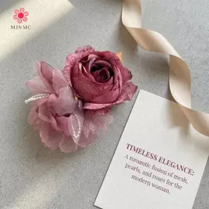 MJnmc Hoa Hồng Hoa Hồng Kẹp Tóc Thiết Kế Cổ Tích Bé Gái Nhẹ Nhàng Kẹp Tóc Cho Tiệc Cưới Tạo Kiểu Hàng Ngày Mới