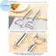 Pufangbliss Dụng cụ gọt vỏ trái cây rau củ bằng thép không gỉ Dual Sharp des Rust Resistance Dễ dàng làm sạch Di động cho các đầu bếp gia đình chuyên nghiệp VN