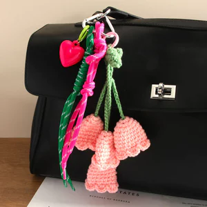 Niche Handmade Lily of the Valley Móc khóa ins Phong cách Dây bện Túi Mặt dây chuyền