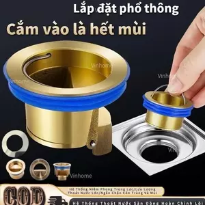 Nắp Cống Ngăn Mùi Tiện Lợi - Tặng Kèm Vòng Đệm Tăng Cường Hiệu Quả Ngăn Mùi Cho Cống Thoát Nước Trong Nhà