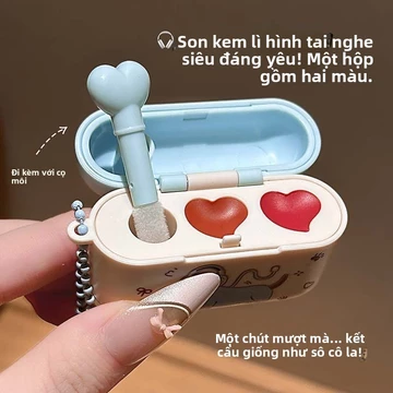 Son bùn trang điểm 2 đầu màu son kết hợp chất son nhung lì mịn môi che vân môi tôn da tôn dáng chính hãng hot trend