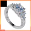 Một thế giới| Sang trọng Cubic Zirconia dát nữ đính hôn Tiệc cưới Nhẫn trang sức