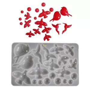 Flgo Tròn Doves Khuôn Trang Sức Silicon Đa Hình Chim Thiết Kế Cho Nhựa Mặt Dây Chuyền Bông Tai Thủ Công Phụ Kiện