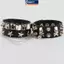 MAKY Punk Gothic Đầu Lâu Vòng Tay Dây Xích Kim Loại Đinh Tán Da PU Dây Đeo Tay Vòng Tay Vòng Tay Rộng Vòng Tay Nam Nữ Trang Sức VN