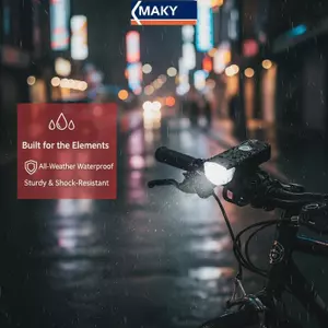 Đèn pha xe đạp LED MAKY và đèn hậu USB có thể sạc lại chống nước để du lịch ban đêm an toàn VN