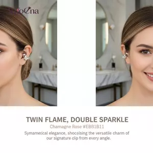 AqToCna Đính Hạt Bướm Tai Kẹp Bông Tai Cho Tai Nghe Không Xuyên Sáng Trang Trí Cho Thanh Thiếu Niên Và Người Lớn Đảng Cảnh AqToCna